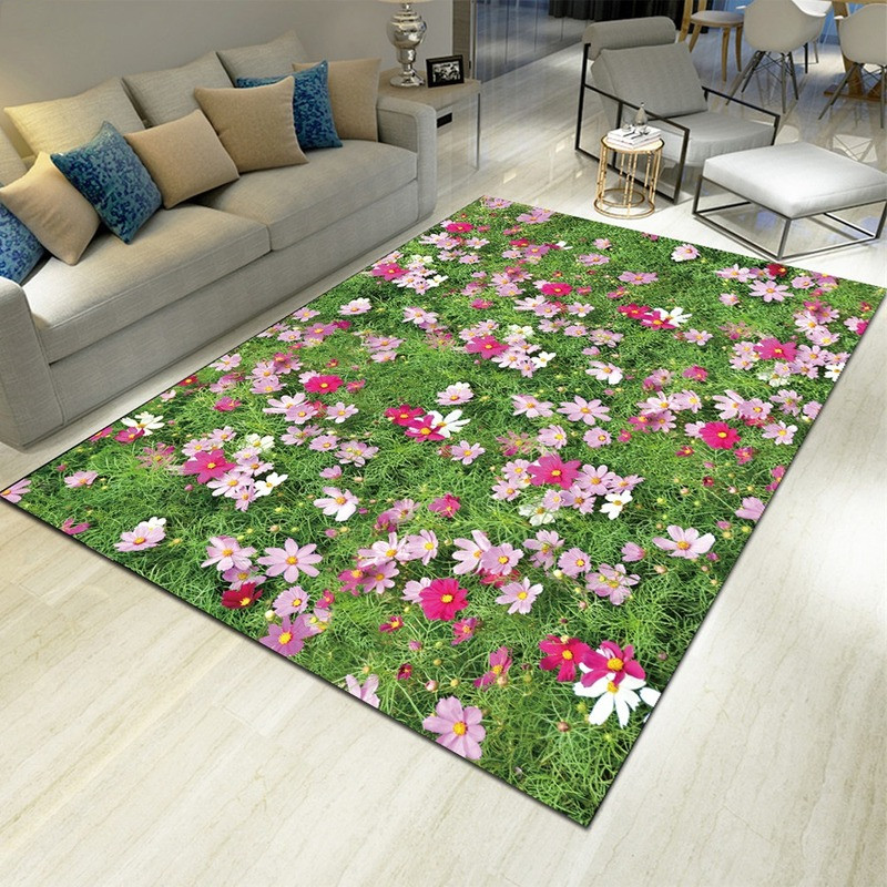 Commercial Printing Format - Alfombra con estampado floral para decoración