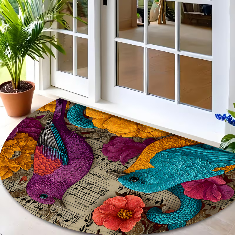 Commercial Printing And Graphics - Alfombra redonda de entrada con estampado